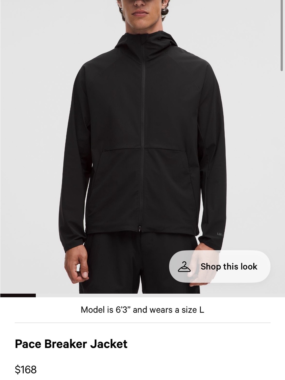 lululemon athletica Black Pace Breaker Jacket NWT